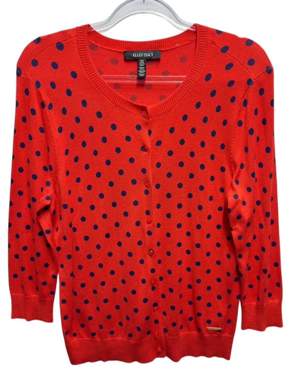 Viscose Knit Sweater Cardigan Jacket Shrug Polka Dots Retro Vintage 40s Y2K